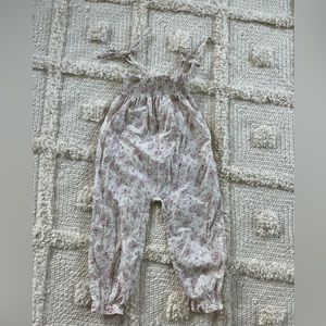Organic Cotton Summer Playsuit - Sofia Floral 1 YR
